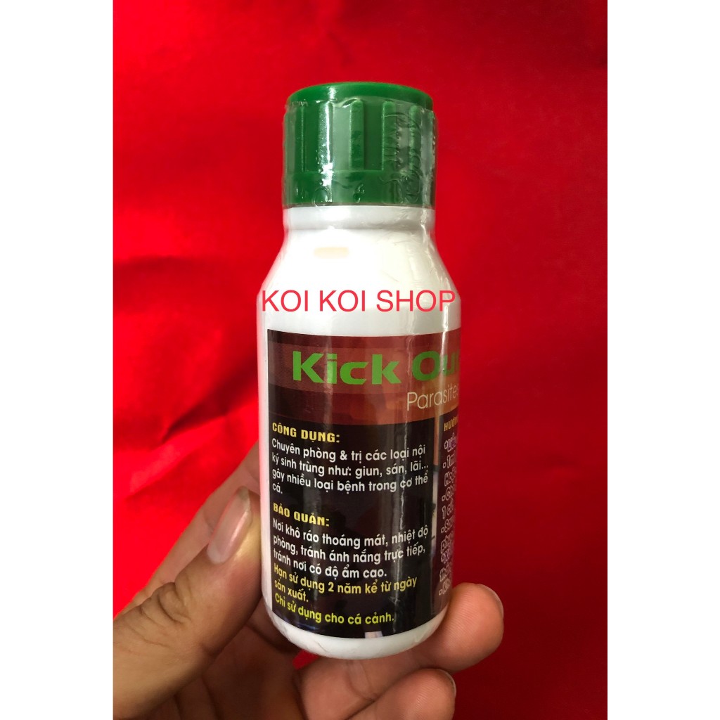 Kick out chai 100ml xỗ lãi tất cả các dòng cá cảnh.