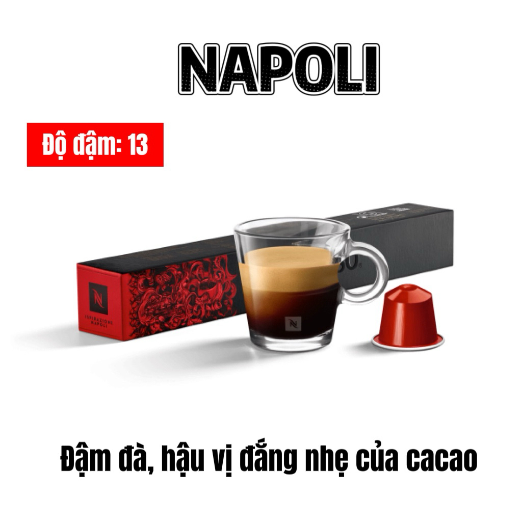 (Dành cho máy Nespresso) Cà phê viên nén Nespresso Ispirazione NAPOLI - Hộp 10 viên