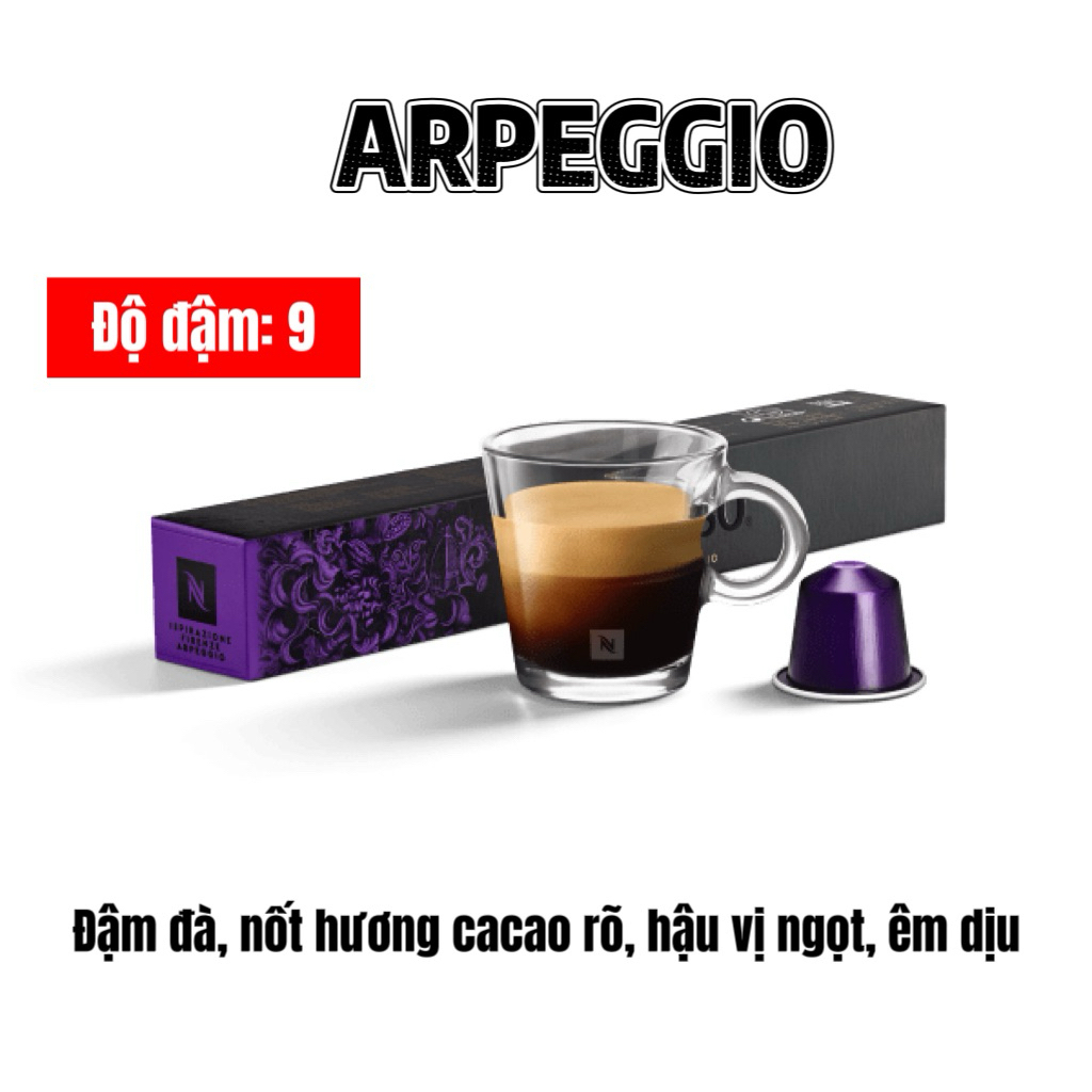 (Dành cho máy Nespresso) Cà phê viên nén Nespresso Ispirazione ARPEGGIO - Hộp 10 viên