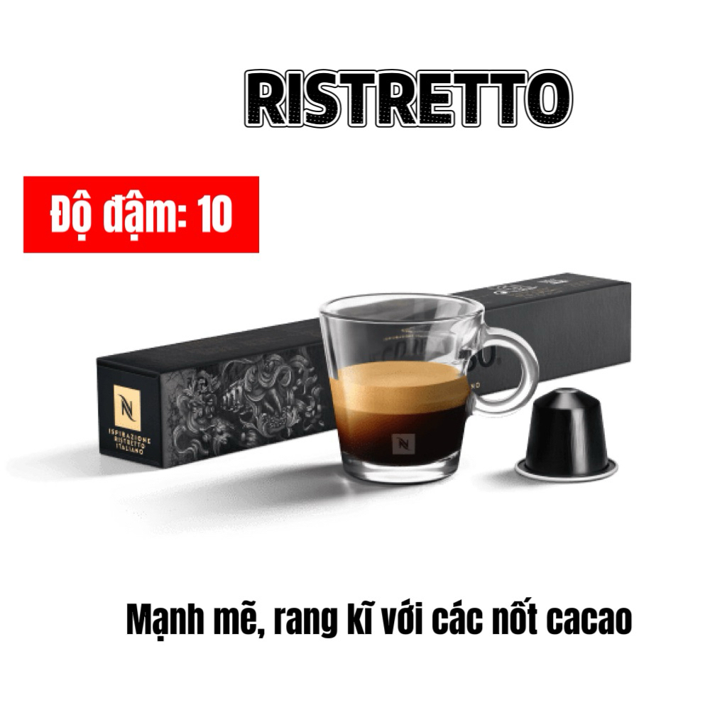 (Dành cho máy Nespresso) Cà phê viên nén Nespresso Ispirazione RISTRETTO - Hộp 10 viên