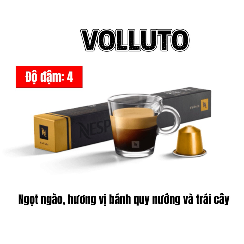(Dành cho máy Nespresso) Cà phê viên nén Nespresso vị VOLLUTO - Hộp 10 viên