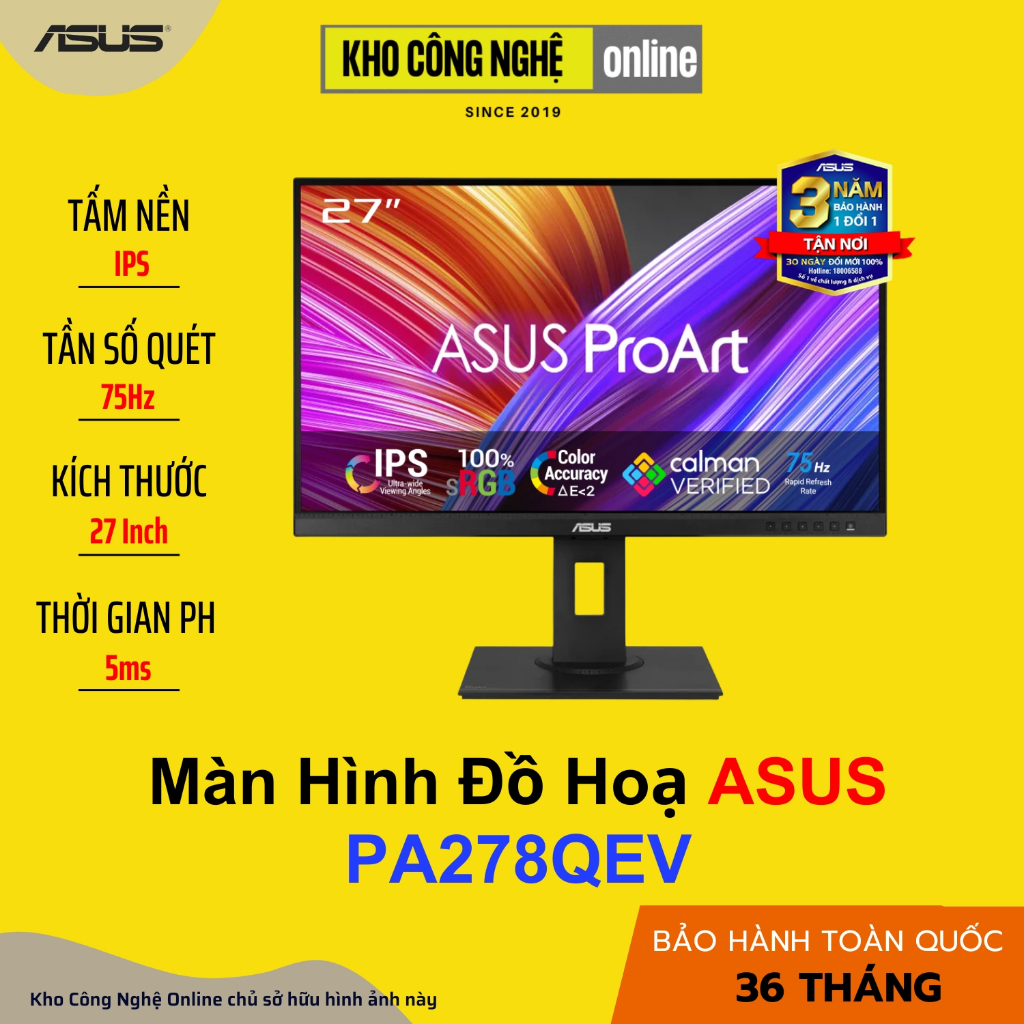 Màn Hình Đồ Hoạ ASUS PA278QEV (Hàng Chính Hãng)