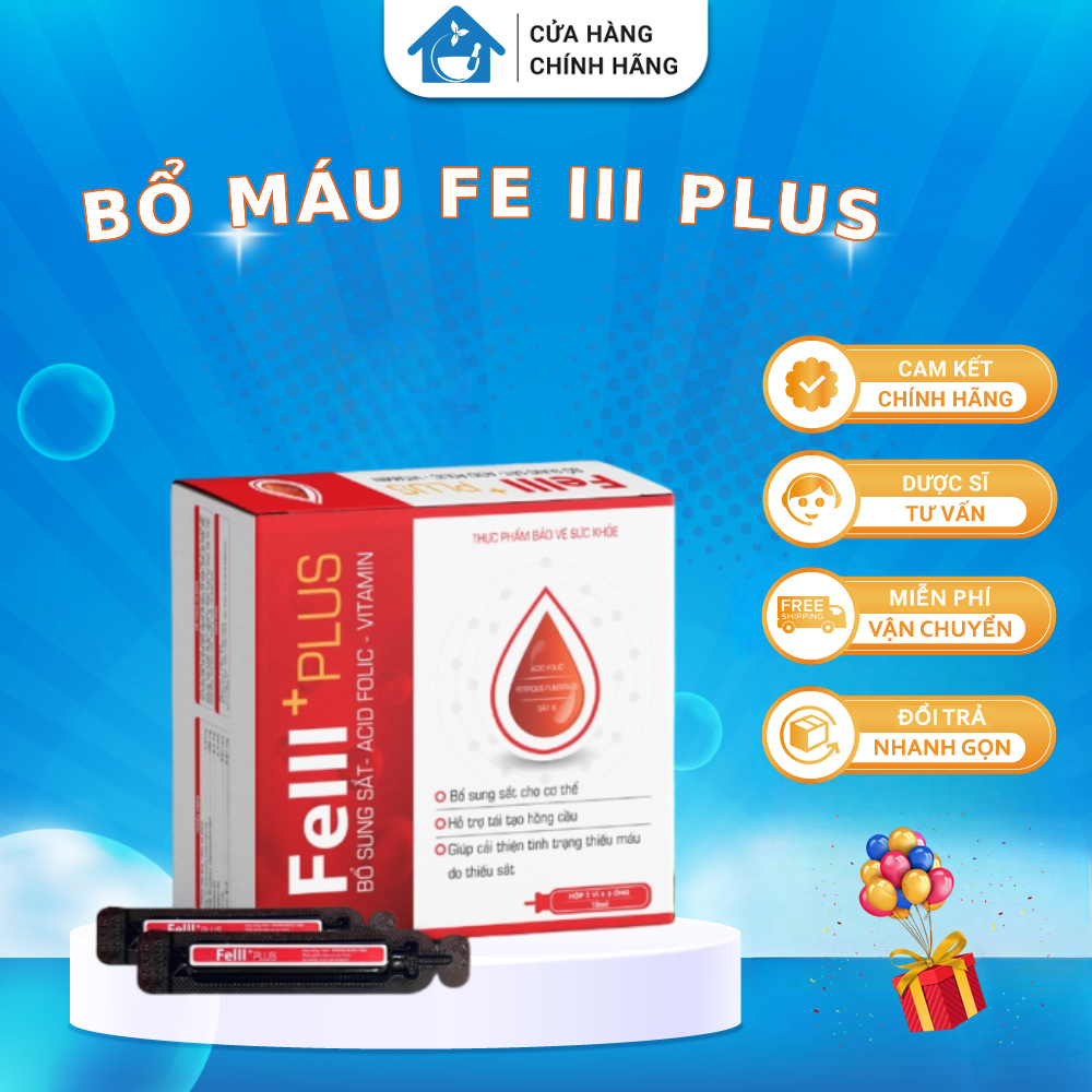 [CHÍNH HÃNG] Fe III Plus Viên Bổ Sung Sắt, Acid Folic, Vitamin Và Khoáng Chất Cho Cơ Thể