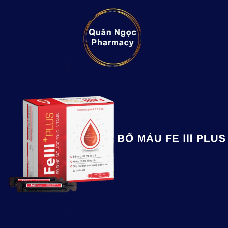[CHÍNH HÃNG] Fe III Plus – Viên Bổ Sung Sắt, Acid Folic, Vitamin Và Khoáng Chất Cho Cơ Thể Hộp 4 Vỉ 