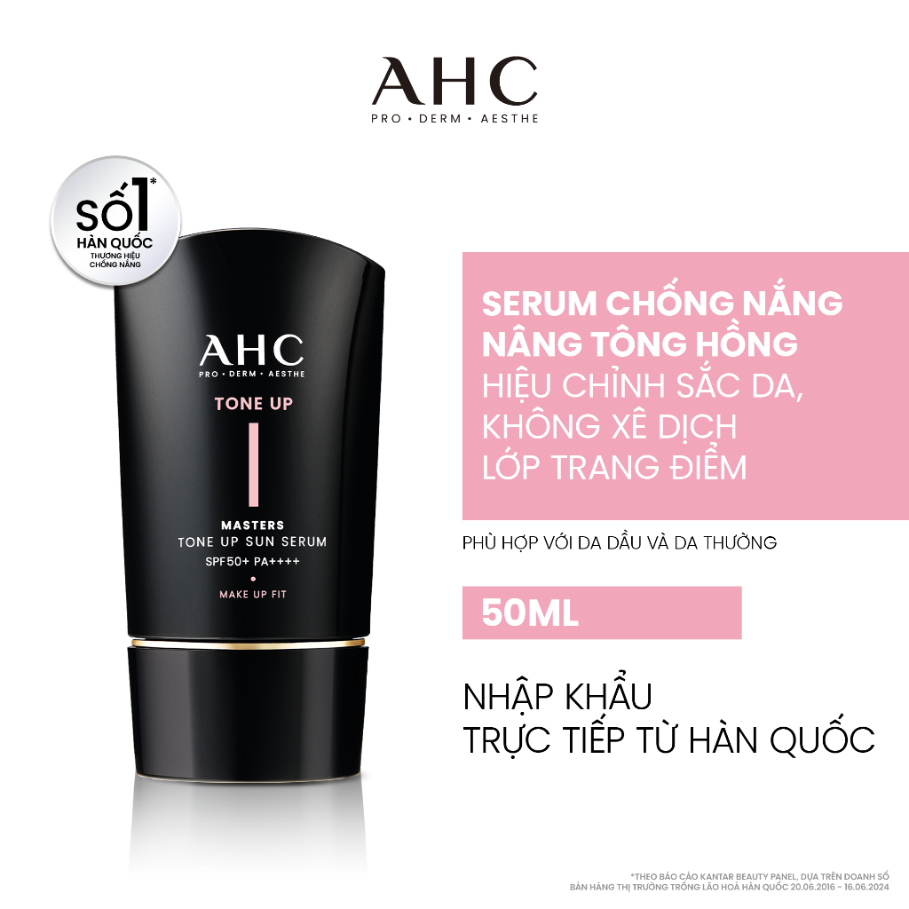 [Hàng mới về] Serum Chống Nắng Hiệu Chỉnh Sắc Da, Nâng Tone Chuẩn Hàn (50 ml) AHC MASTERS TONE UP SUN SERUM | BigBuy360 - bigbuy360.vn