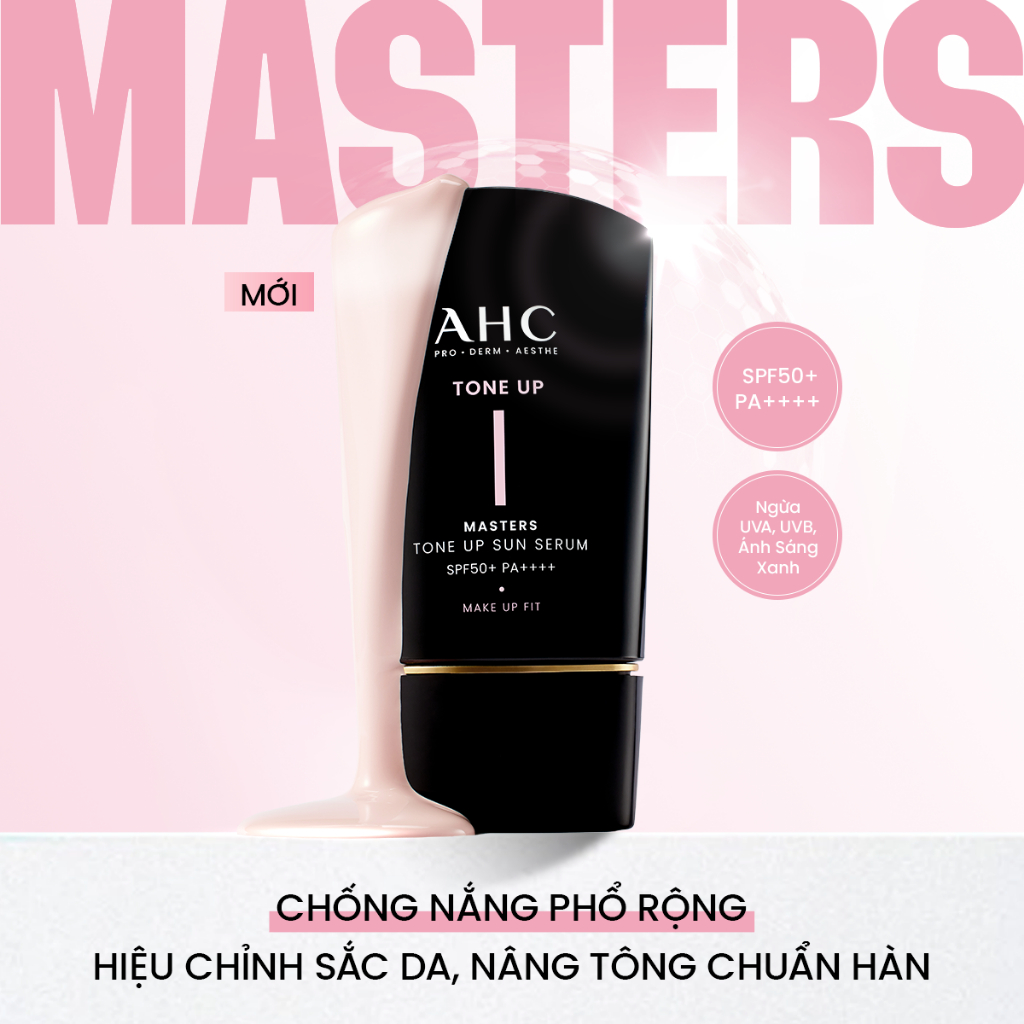 [Hàng mới về] Serum Chống Nắng Hiệu Chỉnh Sắc Da, Nâng Tone Chuẩn Hàn (50 ml) AHC MASTERS TONE UP SUN SERUM | BigBuy360 - bigbuy360.vn