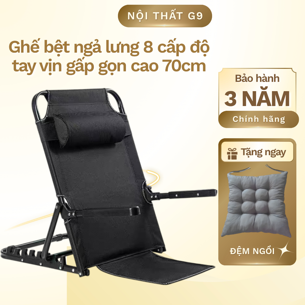 Ghế bệt tựa lưng thư giãn đa năng, giảm đau mỏi lưng cho người có thói quen ngồi bệt hay ngồi trên g
