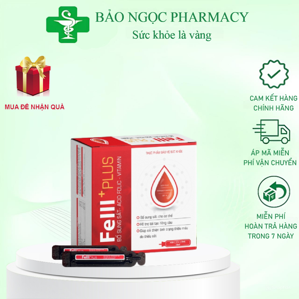 [CHÍNH HÃNG] Fe III Plus Viên Bổ Sung Sắt, Acid Folic, Vitamin Và Khoáng Chất Cho Cơ Thể