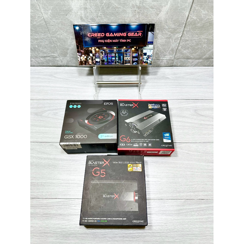 Thẻ âm thanh  Soundcard Creative BlasterX G1, G3, G5, G6, G8, X3, X4 đã qua sử dụng