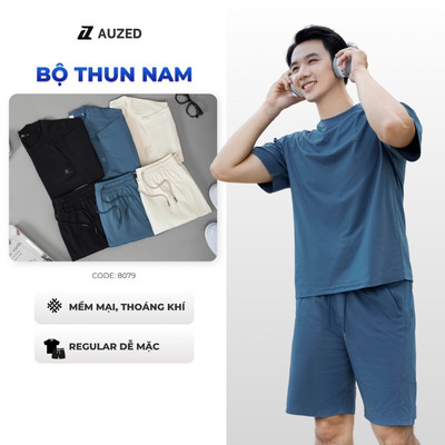 Bộ Quần Áo Nam Thể Thao AUZED Mùa Hè, Set Bộ Thể Thao Nam Form Regular Năng Động Trẻ Trung 8079