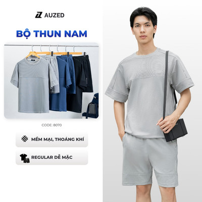 [Form to lùi 1 size] Bộ Quần Áo Nam Thể Thao AUZED Mùa Hè, Set Bộ Thể Thao Nam Form Regular 8070