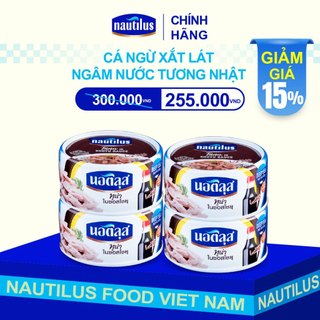 Lốc 4 Lon - Cá Ngừ Nautilus 165g (Nhập Khẩu Thái Lan)
