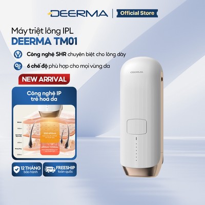 Máy triệt lông IPL Deerma TM01 Sapphire Ice Cooling 2.0 công nghệ làm lạnh, trẻ hoá da - Bảo hành 12 tháng
