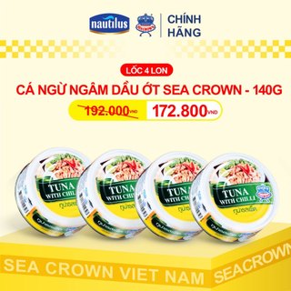Lốc 4 Lon - Cá Ngừ Sea Crown 140g