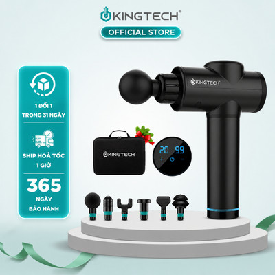 Máy Massage Cầm Tay Cao Cấp KINGTECH KH-720PRO, 20 Cấp Độ, Hỗ Trợ Mát Xa Chuyên Sâu, Giảm Đau Cơ, Cứng Khớp - Chính Hãng