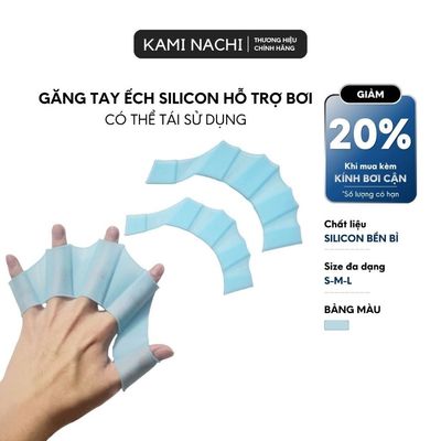 Găng tay bơi dạng màng ếch bằng silicon nhiều kích thước cho trẻ em, nam nữ người lớn KAMI NACHI