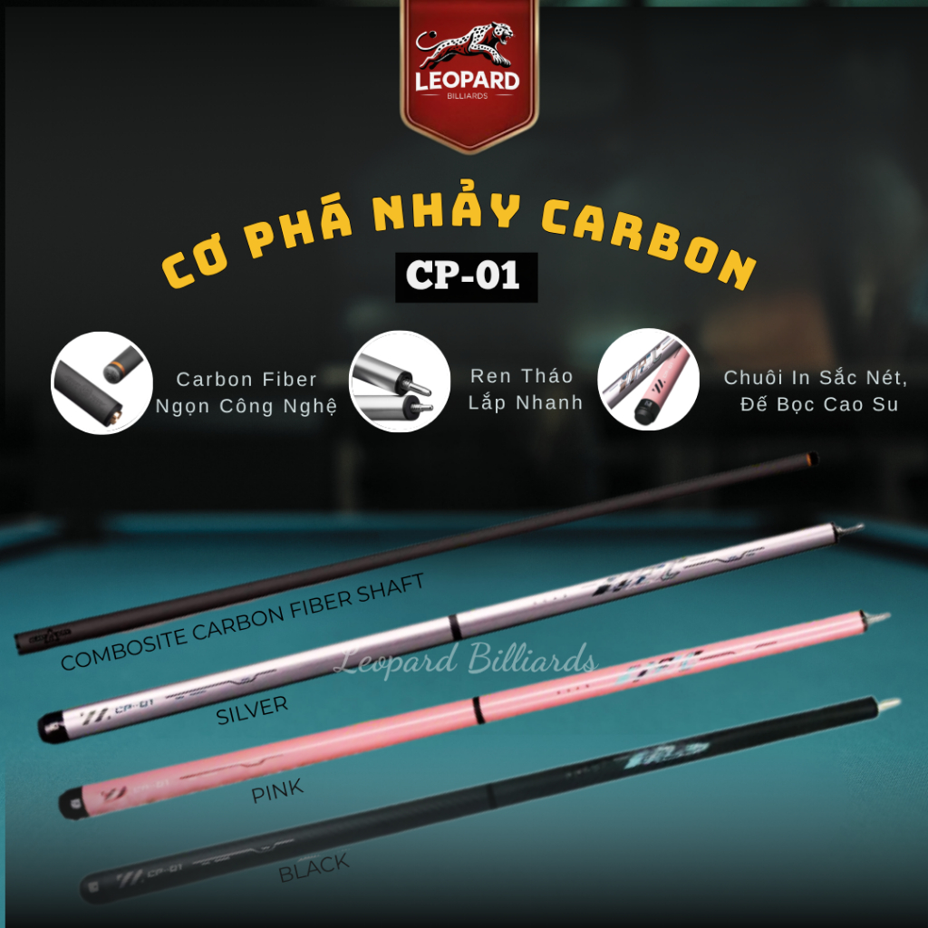 Cơ Phá Nhảy Full Carbon CP 01 LITTLE MONSTER - Gậy 3 Khúc Siêu Bền Chuyên thực hiện các cú Phá Nhảy