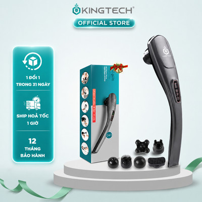 Máy Massage Cầm Tay KINGTECH KT-1768 Matxa Toàn Thân, Chuyên Sâu Vai, Lưng, Chân Tay Giảm Đau Nhức Cơ - Chính Hãng
