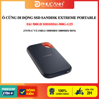 Ổ cứng di động SSD Sandisk Extreme Portable E61 500Gb SDSSDE61-500G-G25