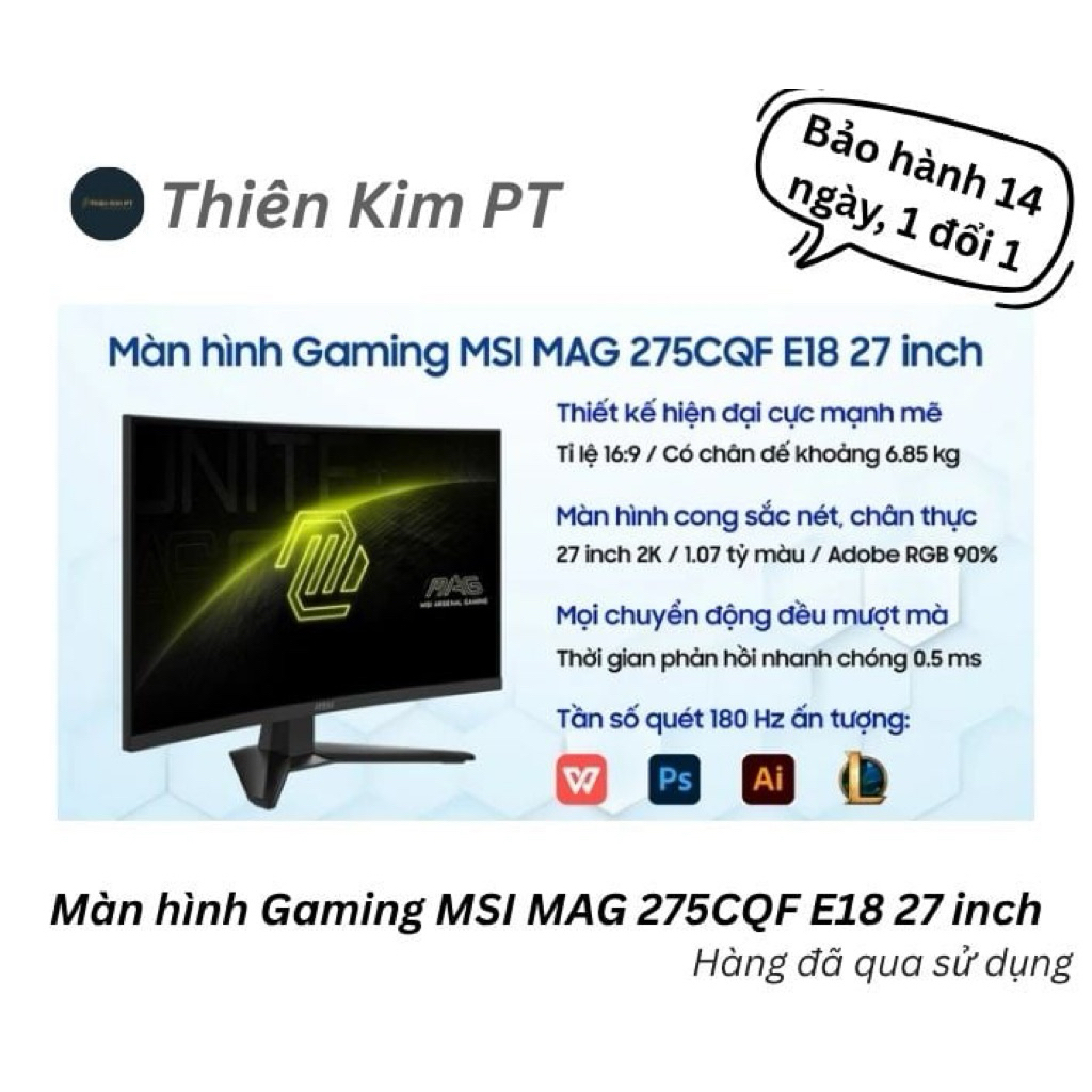 Màn hình Gaming MSI MAG 275CQF E18 27 inch
