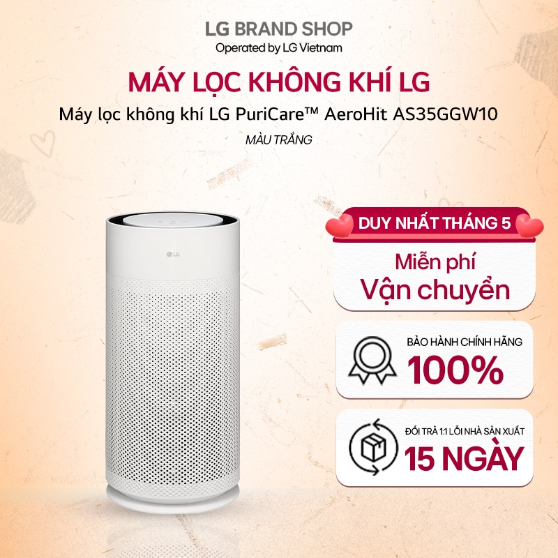 [Chỉ giao miền Bắc/Trung] Máy lọc không khí LG PuriCare™ AeroHit AS35GGW10