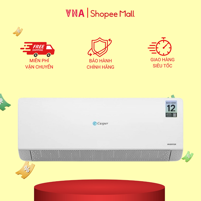 [FREE GIAO HỎA TỐC] QC-12IU36A - Điều hòa Casper 12.200 BTU QC-12IU36A - Bảo hành chính hãng 36 thán