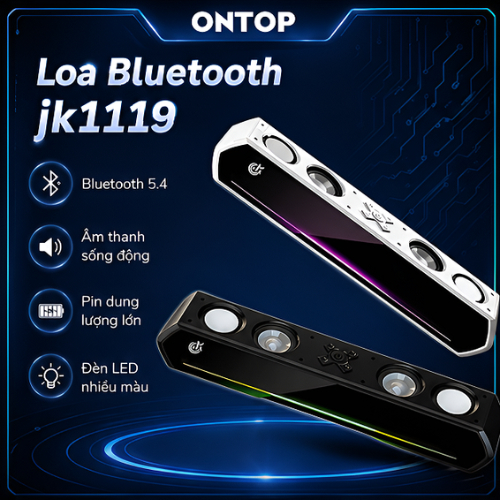 Loa Máy Tính Bluetooth JK-1119 Gaming LED RGB Soundbar Để Bàn - Âm Thanh Hay, Bass Mạnh ONTOPVIETNAM