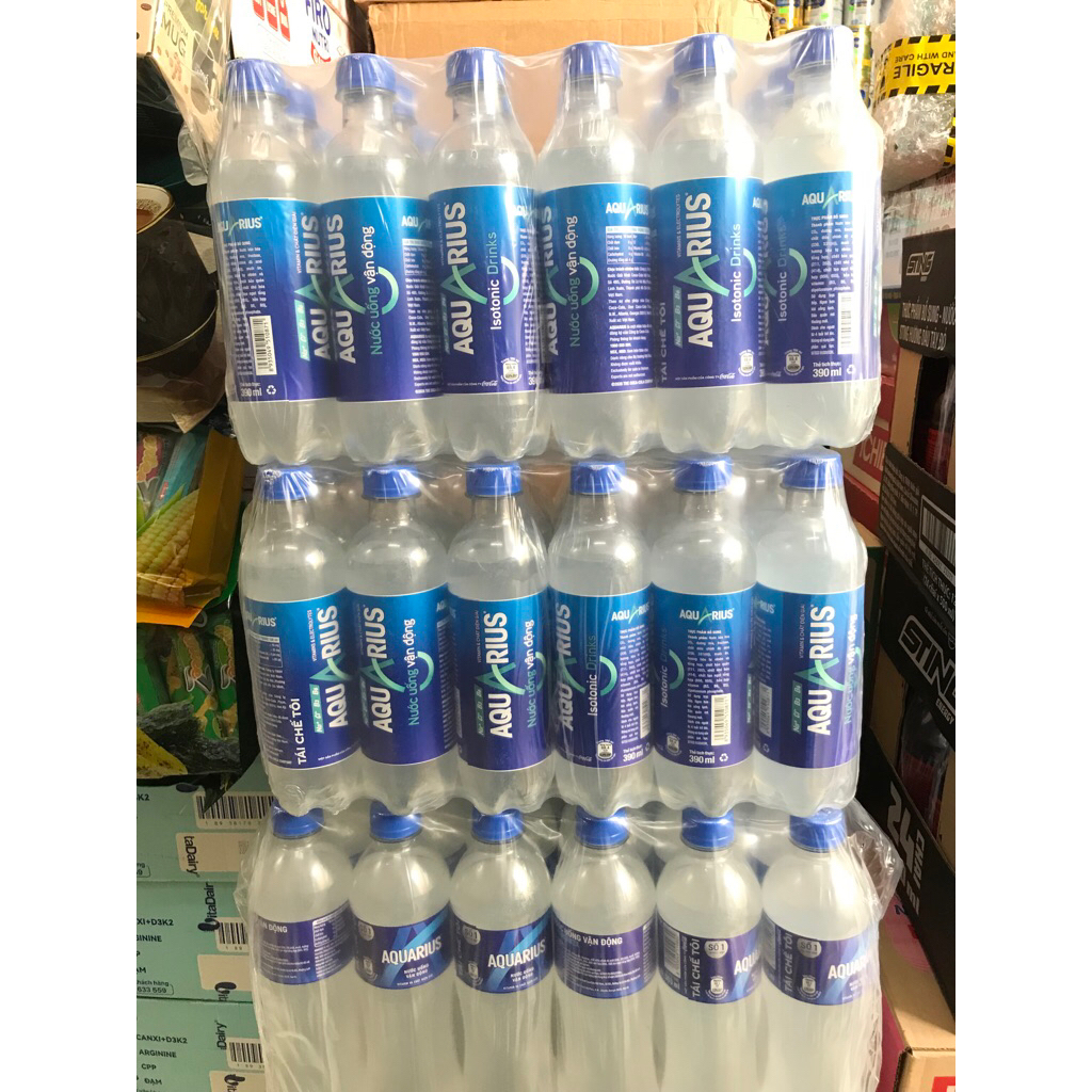 1 Thùng 24 chai 390ml nước uống vận động AQUARIUS Date 10.2026