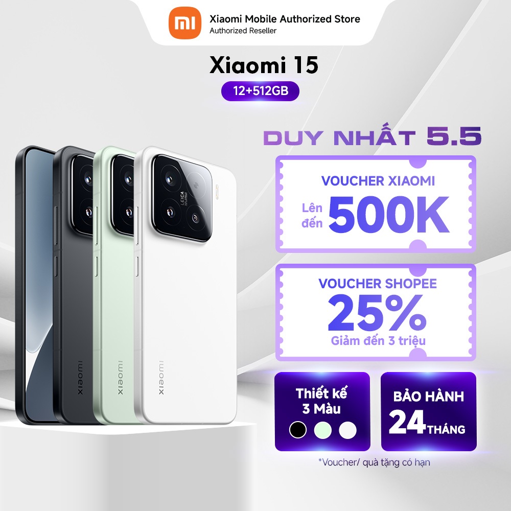 [VOUCHER 200K] Điện thoại Xiaomi 15 (12+512GB) | Màn 6.3" AMOLED | 3 Camera Leica | Snapdragon 8 Elite HyperAI | BigBuy360 - bigbuy360.vn
