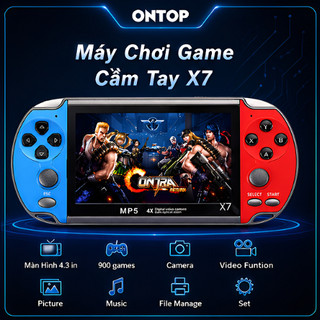Máy Chơi Game Cầm Tay X7 - Bộ nhớ 8GB, Cài Sẵn 900 Game Xem Phim, Nghe Nhạc, Đọc Sách - Màn Hình 4.3 Inch ONTOP VIETNAM
