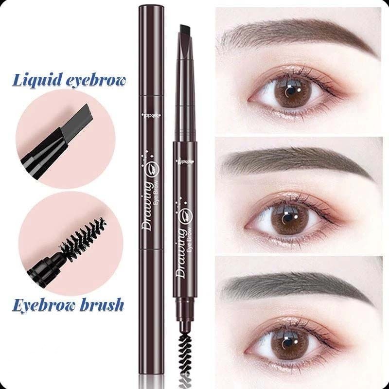 🎀yunqi🎀Bút chì kẻ mày không thấm nước, tam giác, có bàn chải và xoay mở khoá