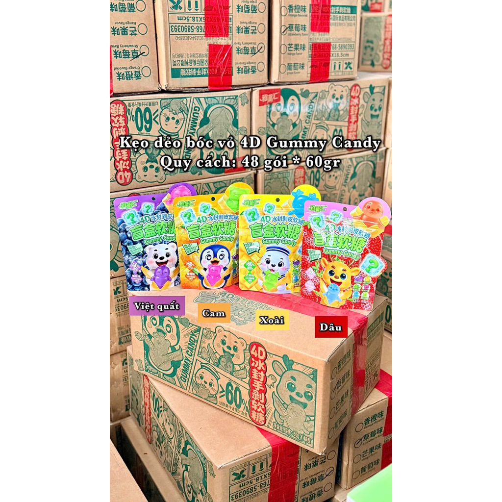 🍬 KẸO DẺO BÓC VỎ 4D GUMMY CANDY 🍬