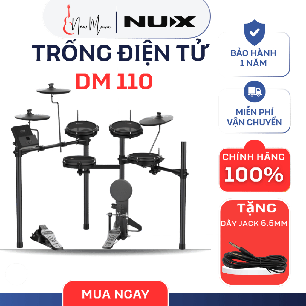 (Tăng kèm jack) Trống Điện Nux DM110 Chính Hãng | NewMusic