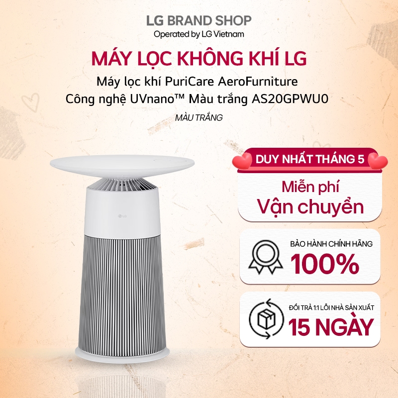 [Chỉ giao miền Nam/Bắc] AS20GPWU0.ABAE - Máy lọc khí PuriCare AeroFurniture Công nghệ UVnano™ Màu tr