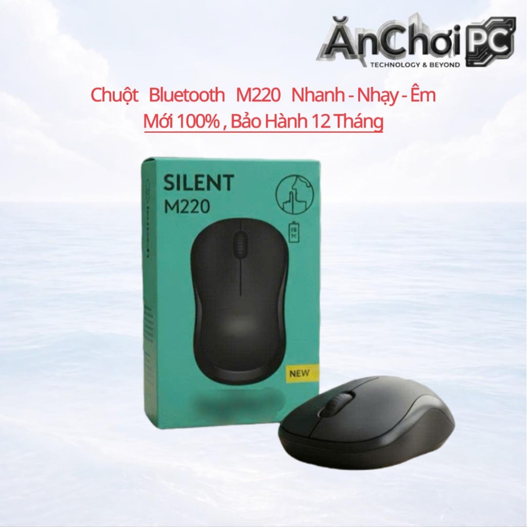 Chuột Bluetooth  M220 Silent  /  A09 Giảm Tiếng Ồn , Mới 100% , Bảo Hành 12 Tháng