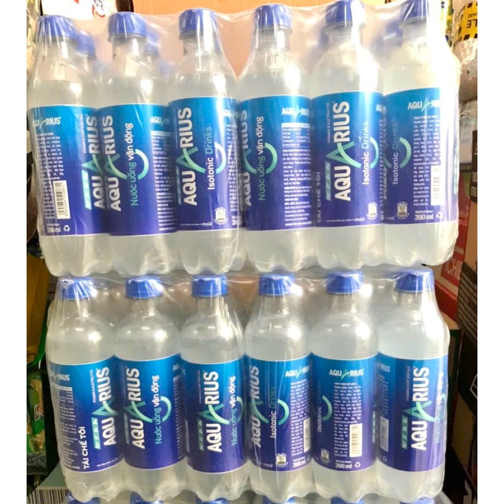 1 Thùng 24 chai 390ml AQUARIUS nước uống vận động Date 10.2026