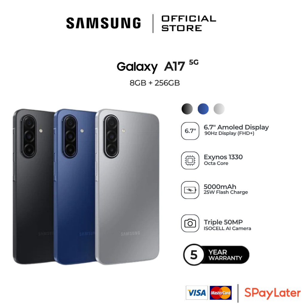 Samsung Galaxy A17 5G 8GB+256GB | Màn AMOLED 6.7" | IP54 | Hiệu năng mượt
