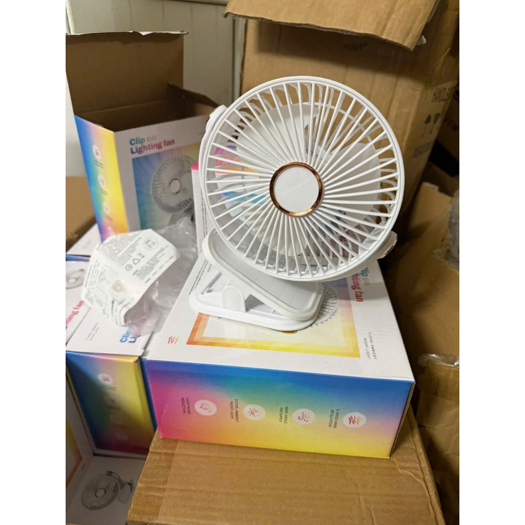 CHẠY ÊM] Quạt Sạc Mini Kẹp Bàn GF07 – Quạt Tích Điện Xoay 360°, 4 Chế Độ Gió, Pin Lâu, Không Gây Tiế