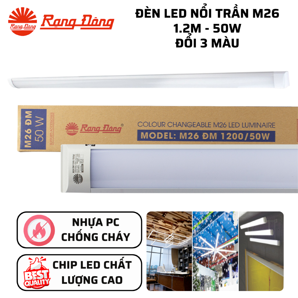 Đèn LED Bán Nguyệt Rạng Đông M26 30 9W 60 25W 120 50W chính hãng