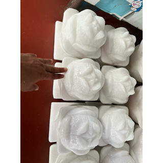 cặp sen đá để mộ bằng đá trắng