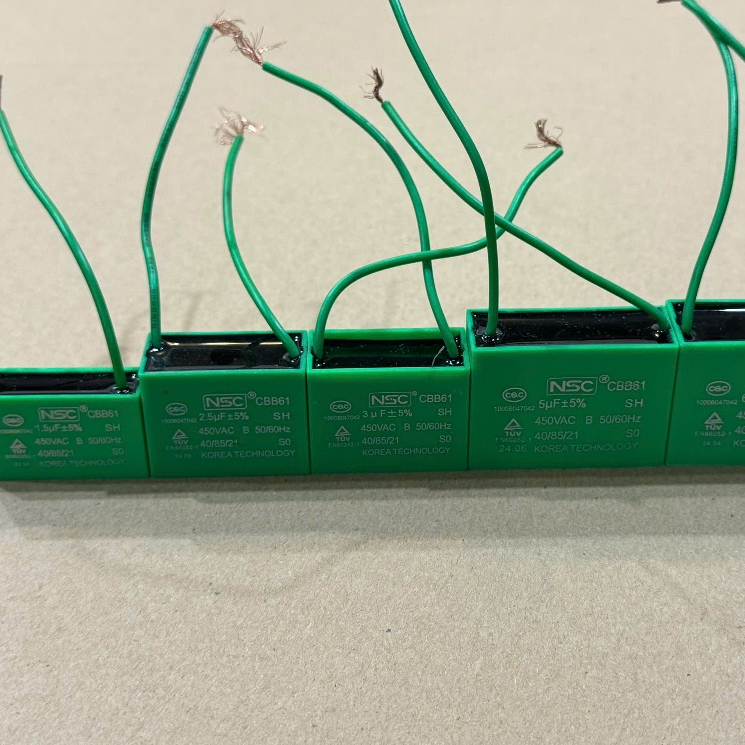 Tụ vuông xanh NSC 2uf,2.5uf,3uf,4uf,5uf,1.5uf chuẩn tụ NSC - Tụ quạt NSC tụ dây xanh
