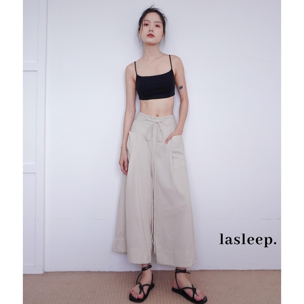 Quần Cullotes Linen Beige - Lasleep