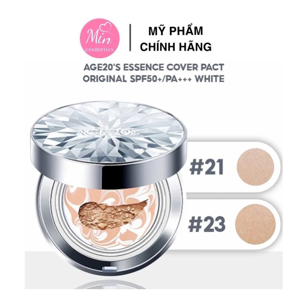 [Auth100%-Tách hộp và lõi] Phấn nền tươi Cushion AGE20’s Essence Cover Pact da dầu
