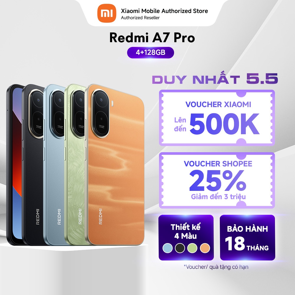 Điện thoại Redmi A7 Pro (4+128 GB) | Pin lớn 6000mAh | Màn hình sống động 6.9" | Vi xử lý 8 nhân | BigBuy360 - bigbuy360.vn