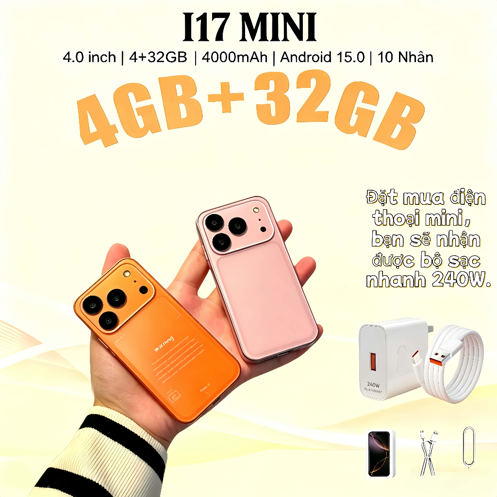 Bảo hành điện thoại thông minh màn hình cảm ứng Soyes i17 Mini Mua điện thoại mini cung cấp bộ sạc n