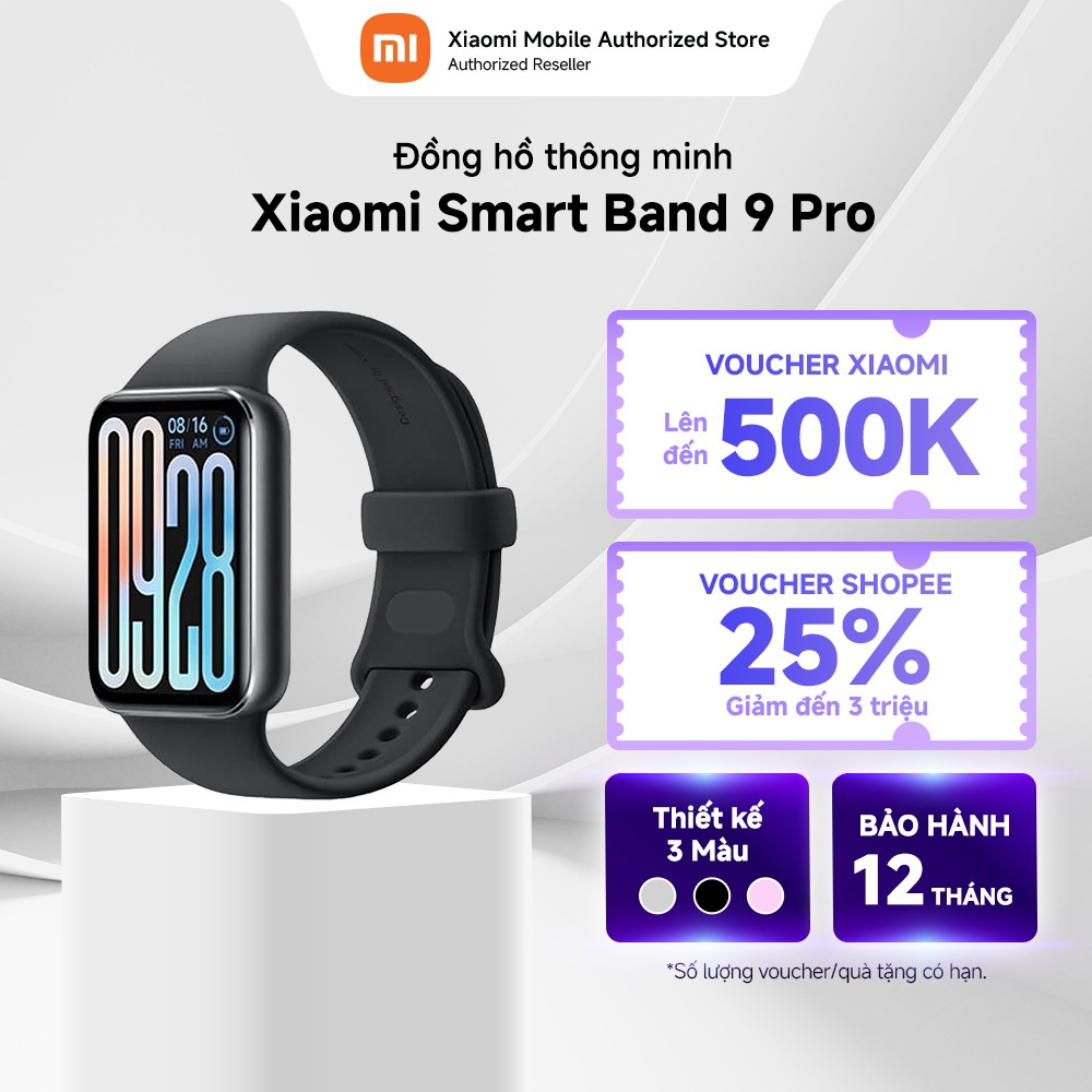 Vòng đeo tay thông minh Xiaomi Smart Band 9 Pro | Màn hình AMOLED 1.74'' | Thời lượng pin 21 ngày | 