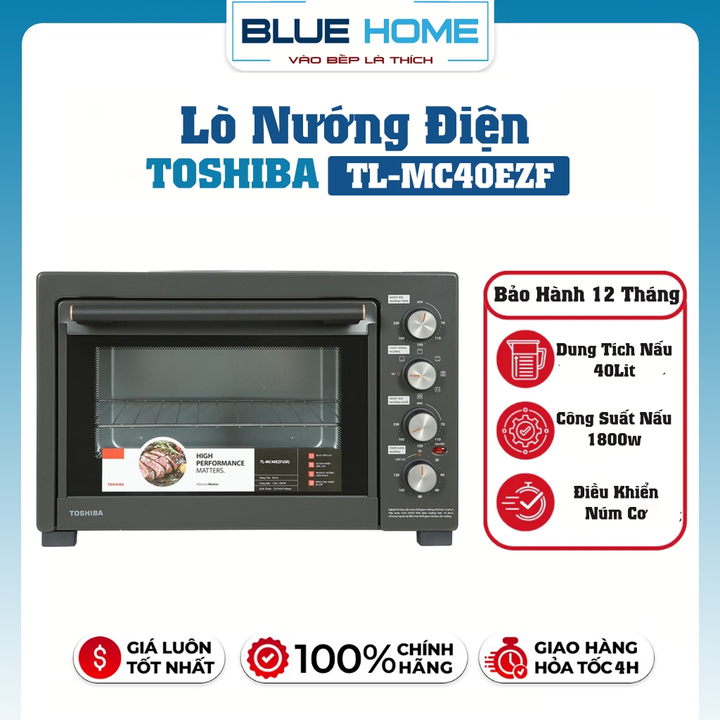 LÒ NƯỚNG THÙNG Toshiba TL-MC40EZF(GR) – 40L, 1800W, QUẠT ĐỐI LƯU, XIÊN QUAY, NƯỚNG NGON CHUẨN NHÀ HÀNG | BigBuy360 - bigbuy360.vn