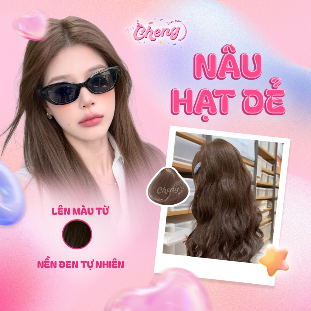 Thuốc Nhuộm Tóc Màu NÂU HẠT DẺ Không Tẩy | Chenglovehair, Chenglovehairs