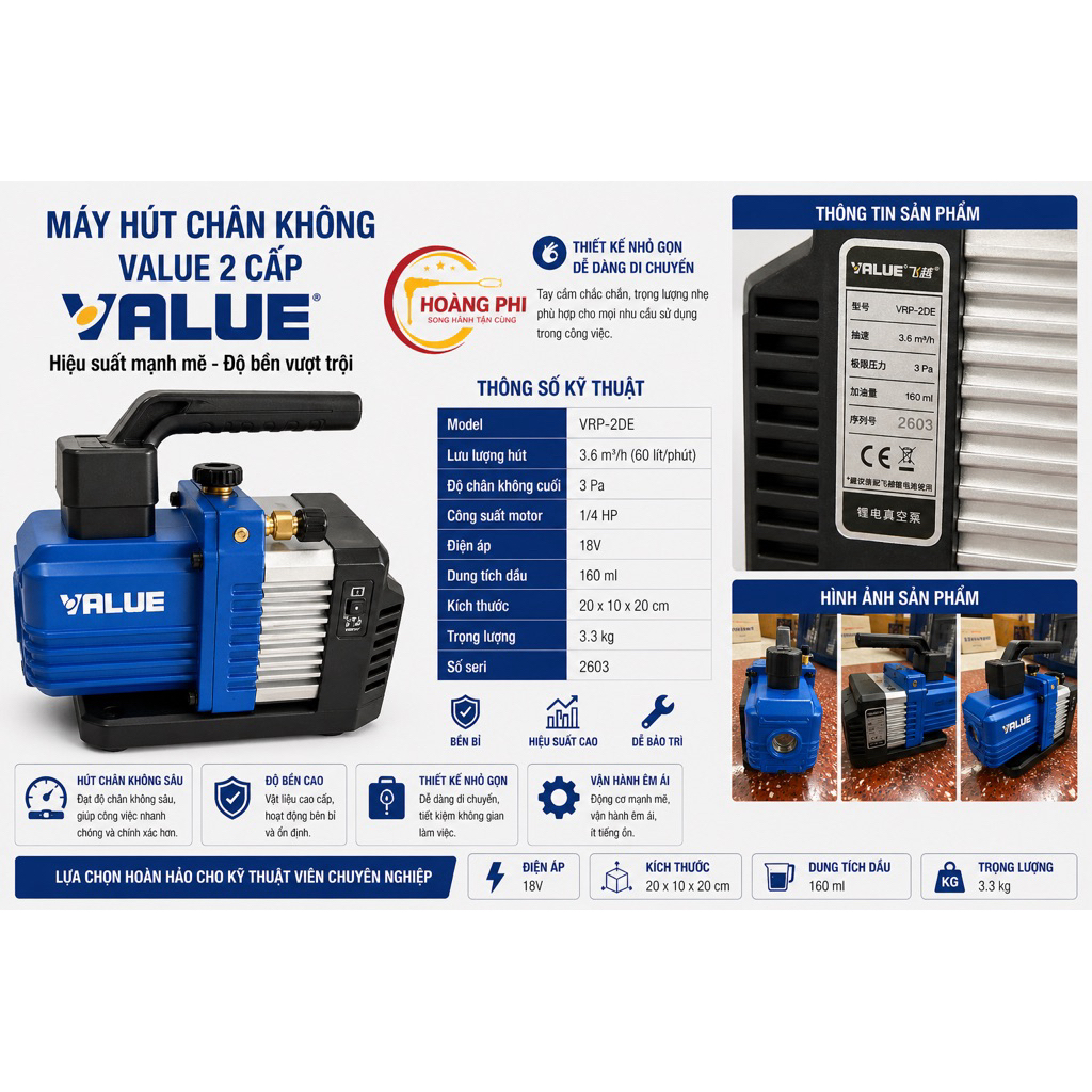 Máy hút chân không value 2 cấp , không chổi than , chân pin makita 18-21v, sản phẩm chỉ riêng thân m