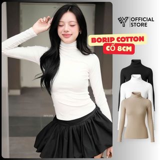 Áo cổ lọ nữ dài tay GenY cổ cao 5cm dáng dài cá tính phong cách hàn quốc ôm body vải mềm mại ADT02